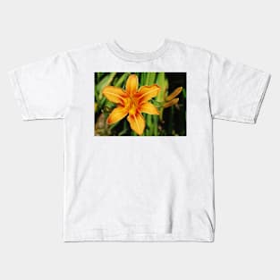 Single Orange Lily Kids T-Shirt